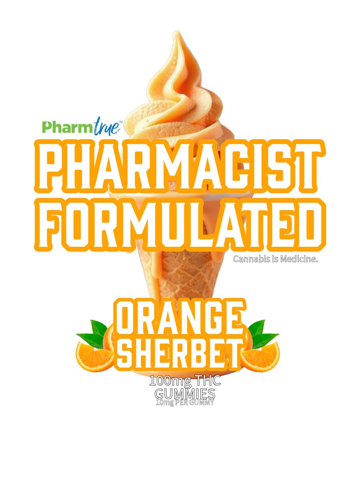 PT Rosin Gummies 100mg Orange Sherbet