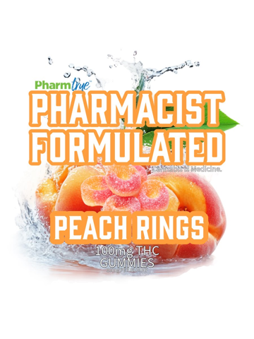 PT Dist Gummies 100mg Peach Rings