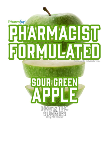 PT Rosin Gummies 100mg Sour Green Apple
