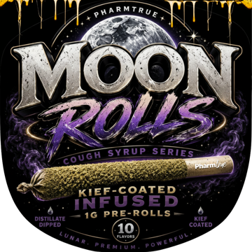 PT Blue Raspberry Cough Syrup Half Moon Roll 1g